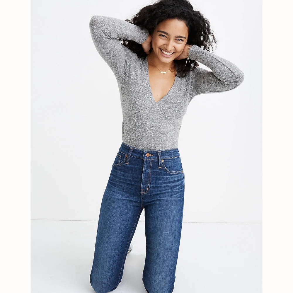 MADEWELL Jeans Petite Curvy High-Rise Skinny Jeans in Moreaux Wash - Picture 4 of 13